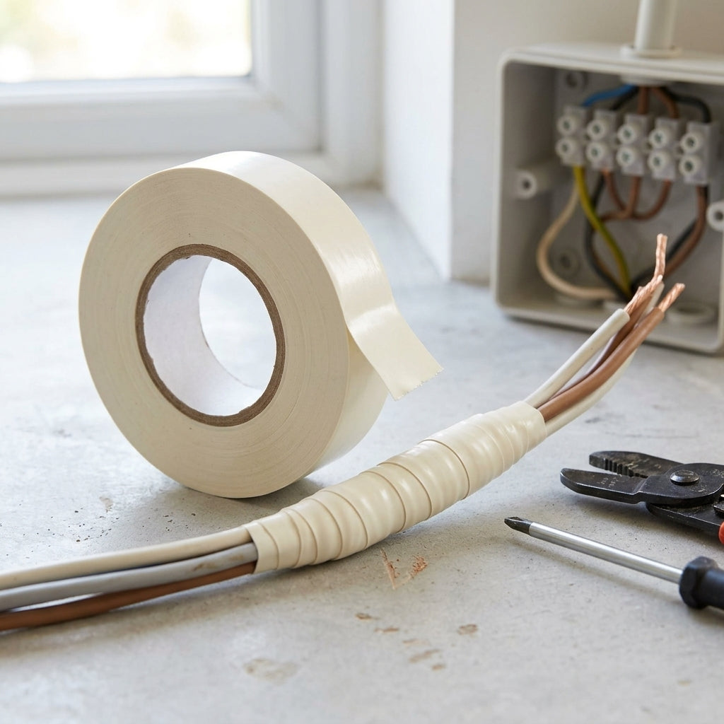 19mm White PVC Electrical Insulation Tape - 33m