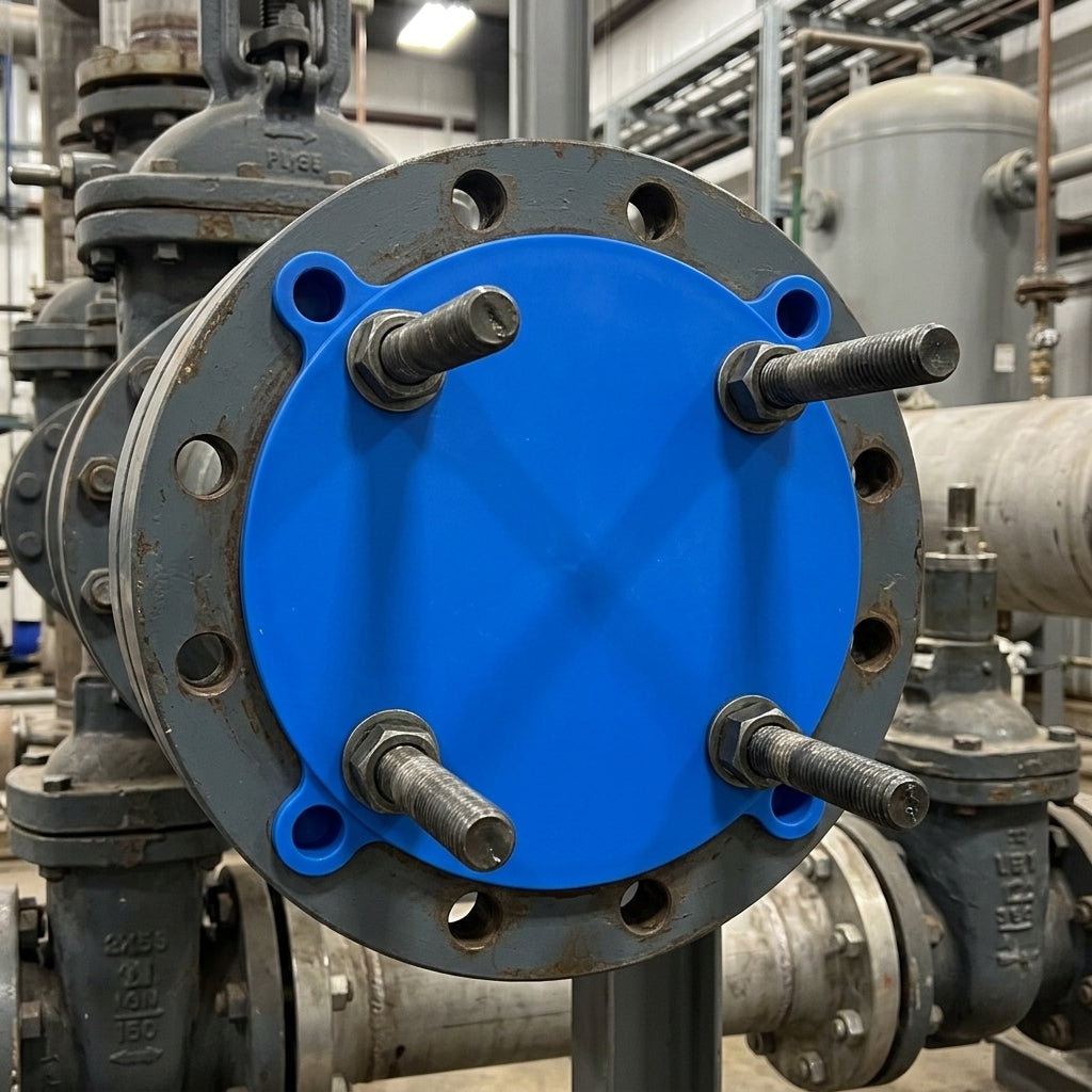 12" Class 150 Flange Stud Hole Insert - Blue LDPE