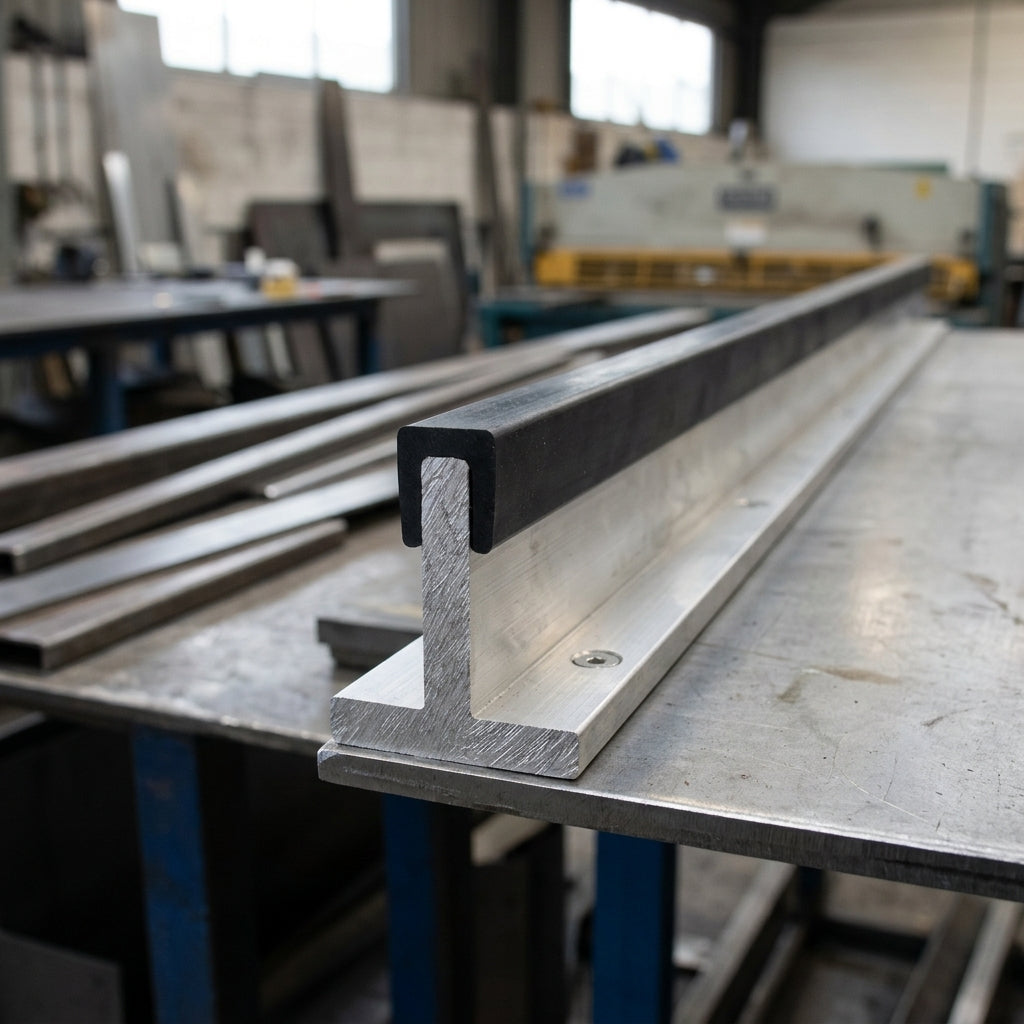 Square Rubber Edge Protector 13x10mm for 6mm Panels - 1m EPDM