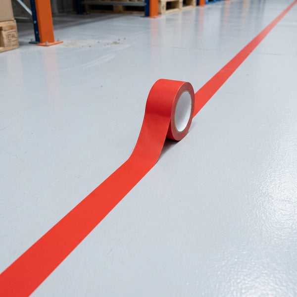 50mm Red Floor Marking Tape - 33m